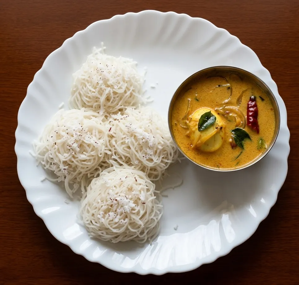 Appam with Kerala coconut chicken curry at Malabar Kitchen in Peterborough, ON