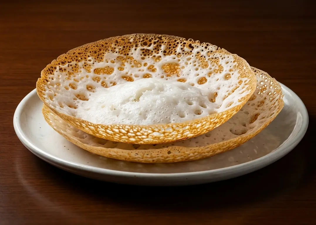 Appam with Kerala chicken curry at Malabar Kitchen in Peterborough, ON